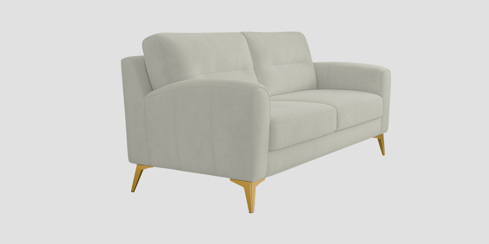 Alpine Fabric 3 Seater Sofa In Pearl White Colour