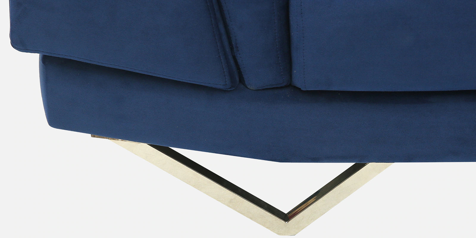 Antony Velvet LHS Sectional Sofa (3+Lounger) In Imperial Blue Colour