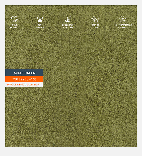Boucle Terry Fabric Apple Green 138 Code