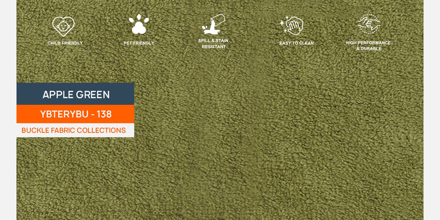 Corny Boucle Fabric 2 Seater Sofa In Apple Green Colour - Febonic Living