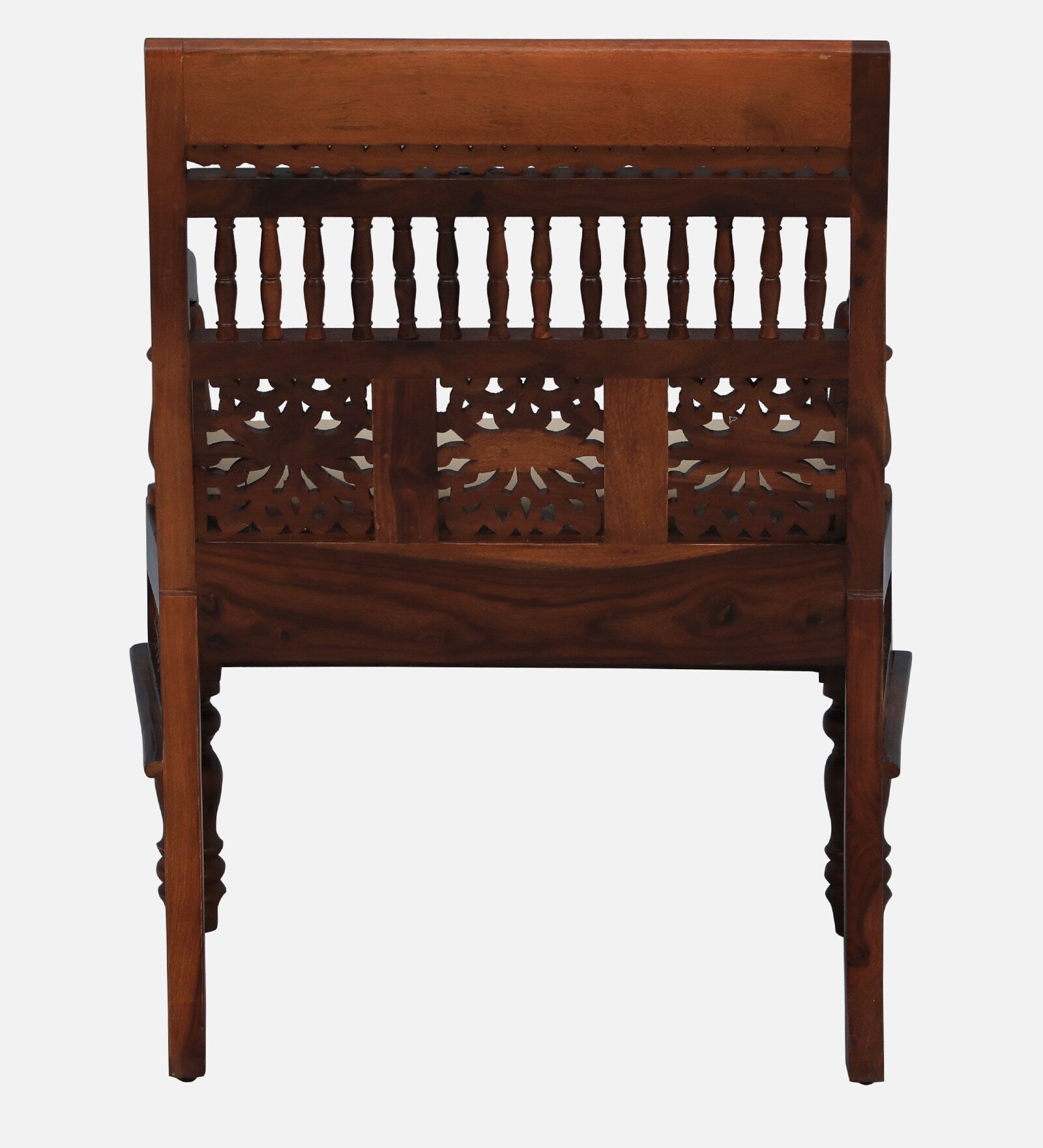 Gati Sheesham Wood 1 Seater Sofa In Honey Oak Finish - Febonic Living