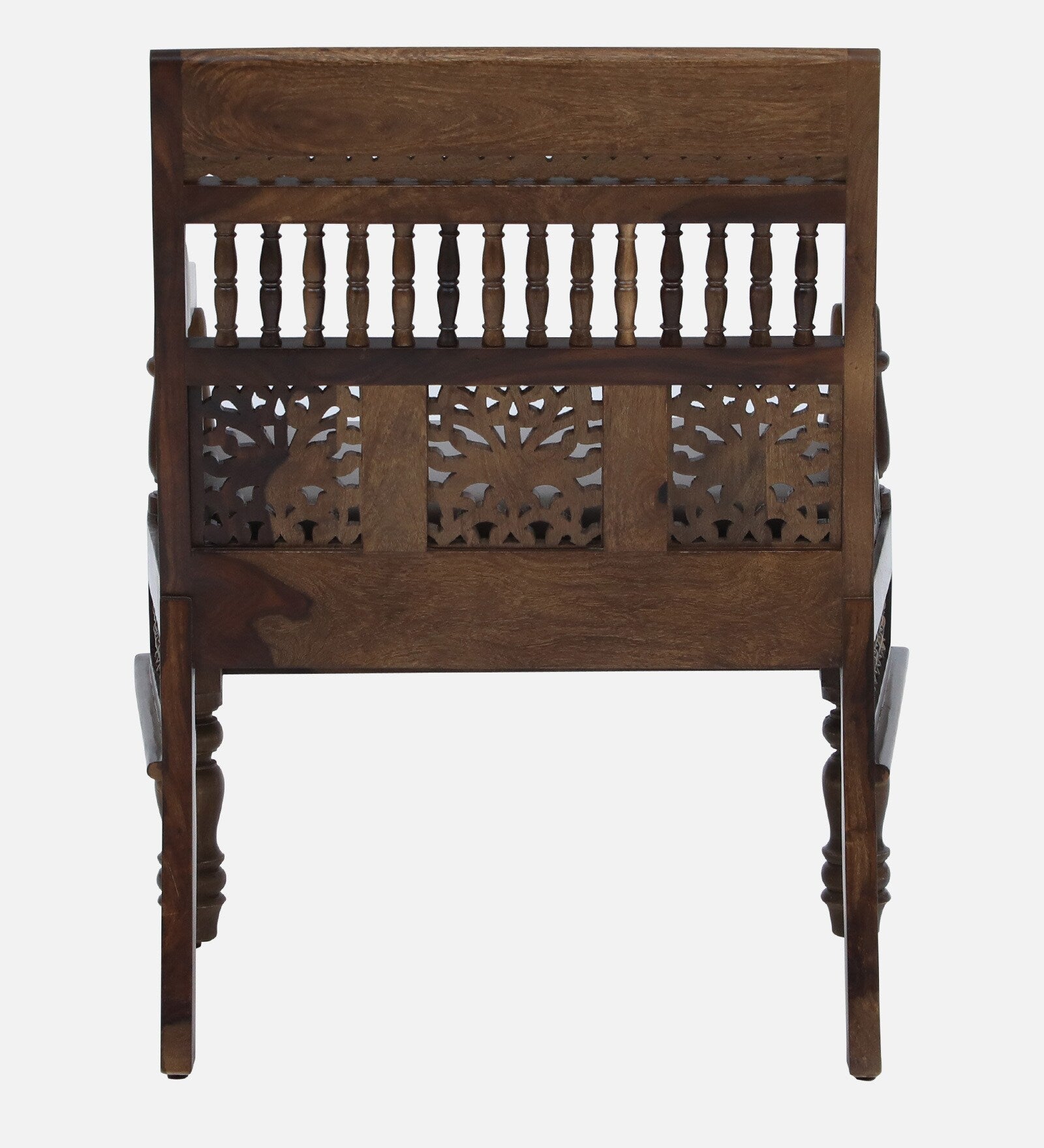 Gati Sheesham Wood 1 Seater Sofa In Provincial Teak Finish - Febonic Living