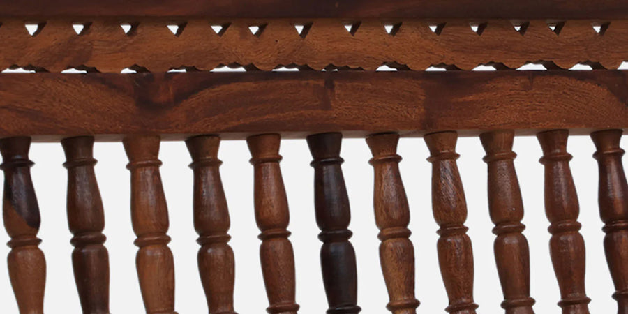Gati Sheesham Wood 3 Seater Sofa In Honey Oak Finish - Febonic Living