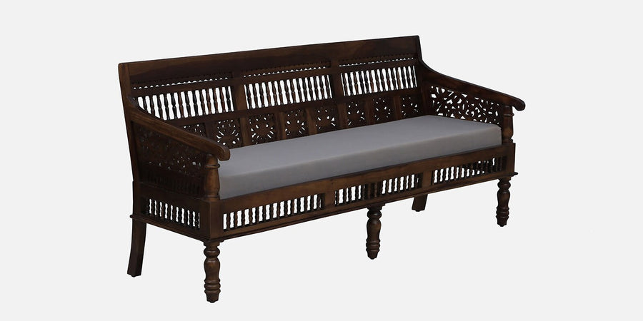 Gati Sheesham Wood 3 Seater Sofa In Provincial Teak Finish - Febonic Living