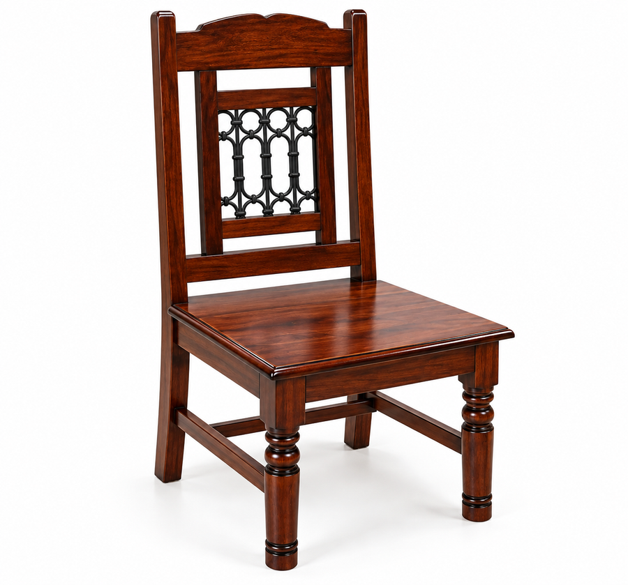 Arav Sheesham Wood Dining Chairs In Provincial Teak Finish (Set Of 2)