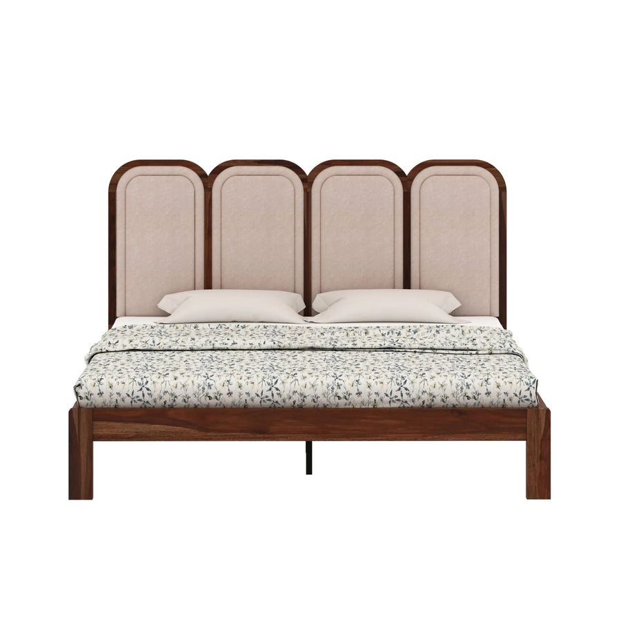 Arman Sheesham Wood King Size Bed In Provincial Teak Finish