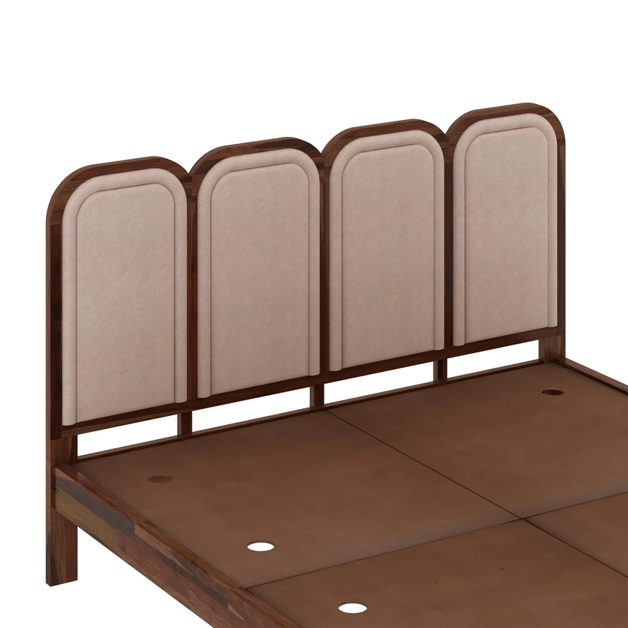 Arman Sheesham Wood King Size Bed In Provincial Teak Finish