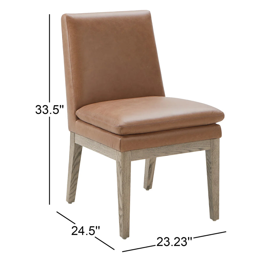 Asra Leatherette Dining Chair In Cinnamon Brown Colour - Febonic Living