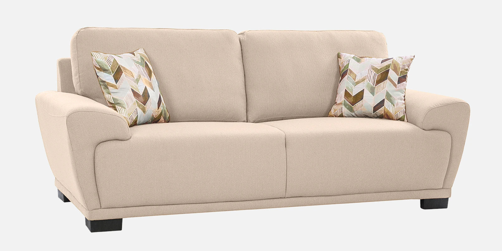 Atrov Fabric 3 Seater Sofa In Vanilla Beige Colour