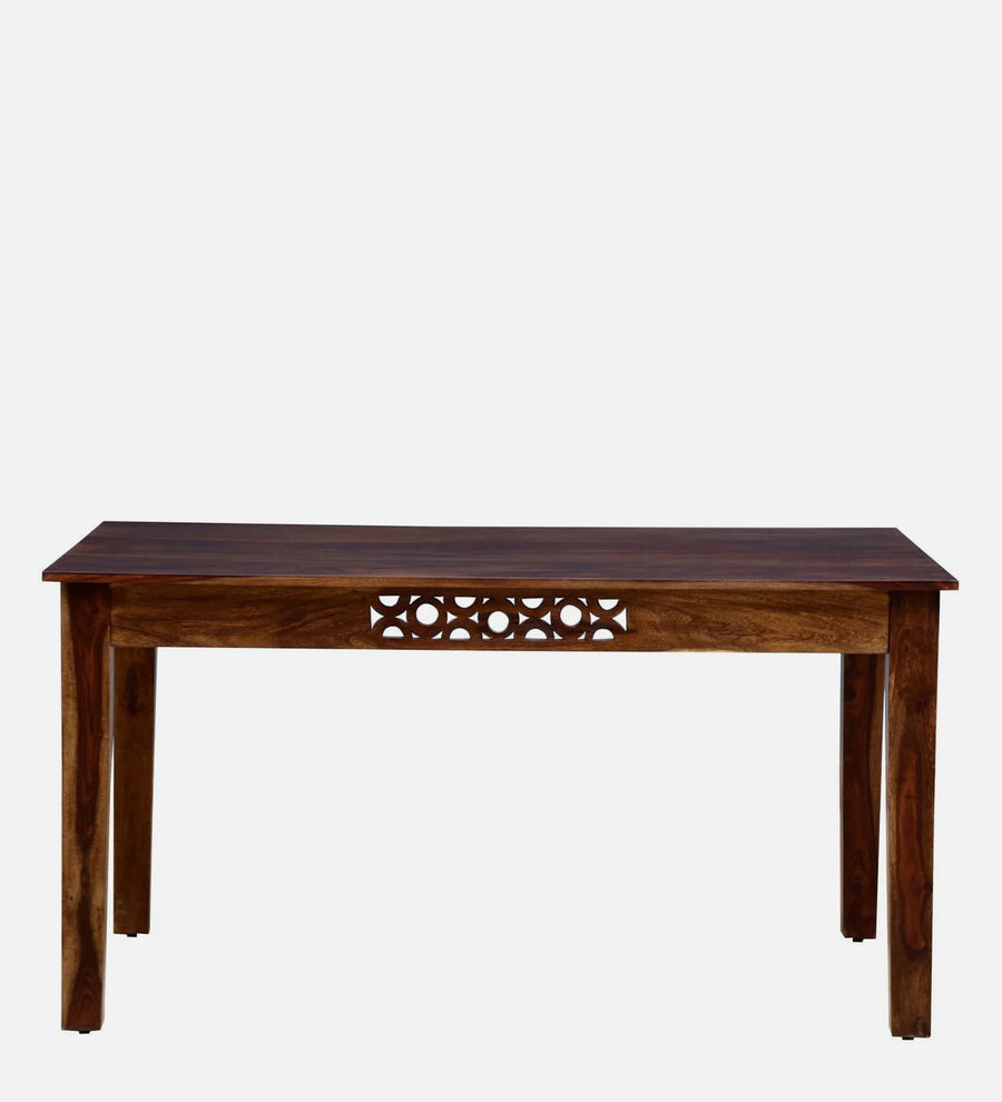 Dohaq Sheesham Wood 6 Seater Dining Set in Scratch Resistant Provincial Teak Finish With Bench - Febonic Living
