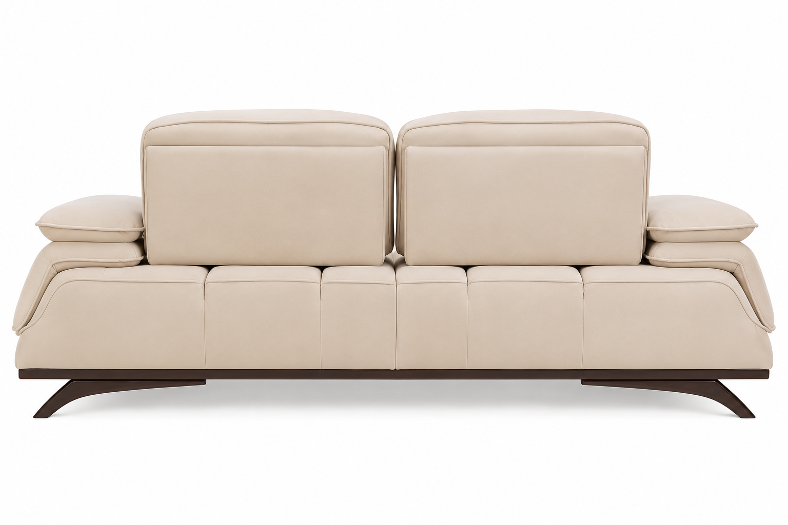 Avenzo 2 Seater Fabric Sofa - Cream Beige - Back View by Febonic Living