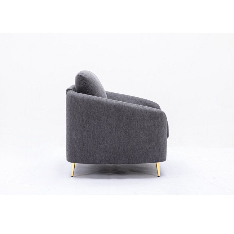 Zombi Fabric 3 Seater Sofa In Charcoal Grey Colour - Febonic Living