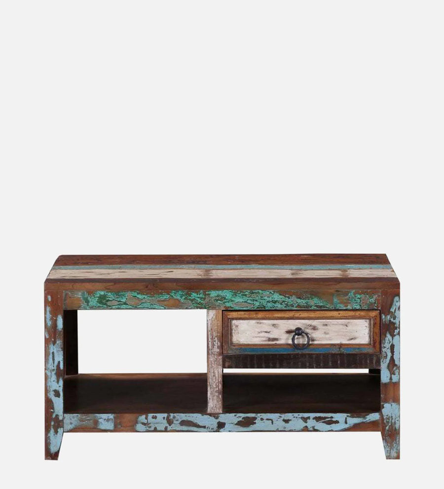 Ezla Reclaimed Wood Coffee Table In Distress Finish - Febonic Living