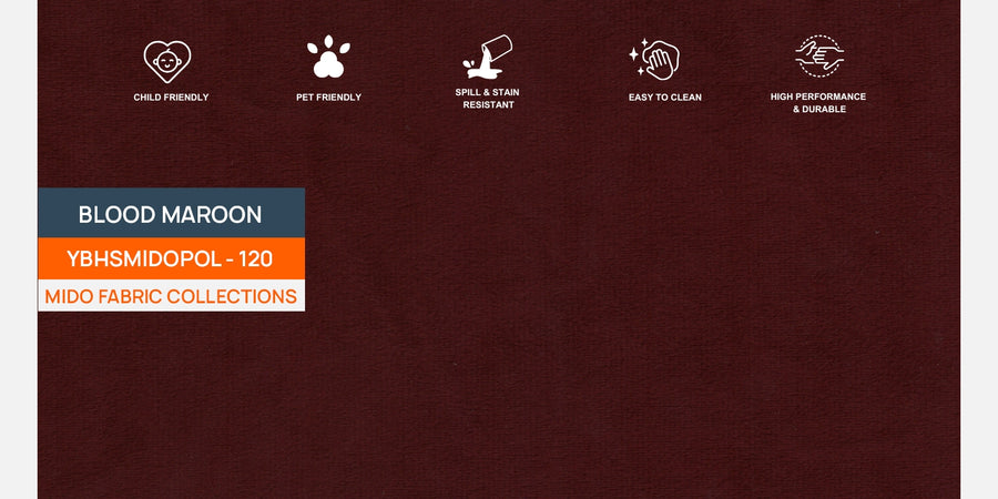 Kula Velvet 2 Seater Sofa In Blood Maroon Colour - Febonic Living