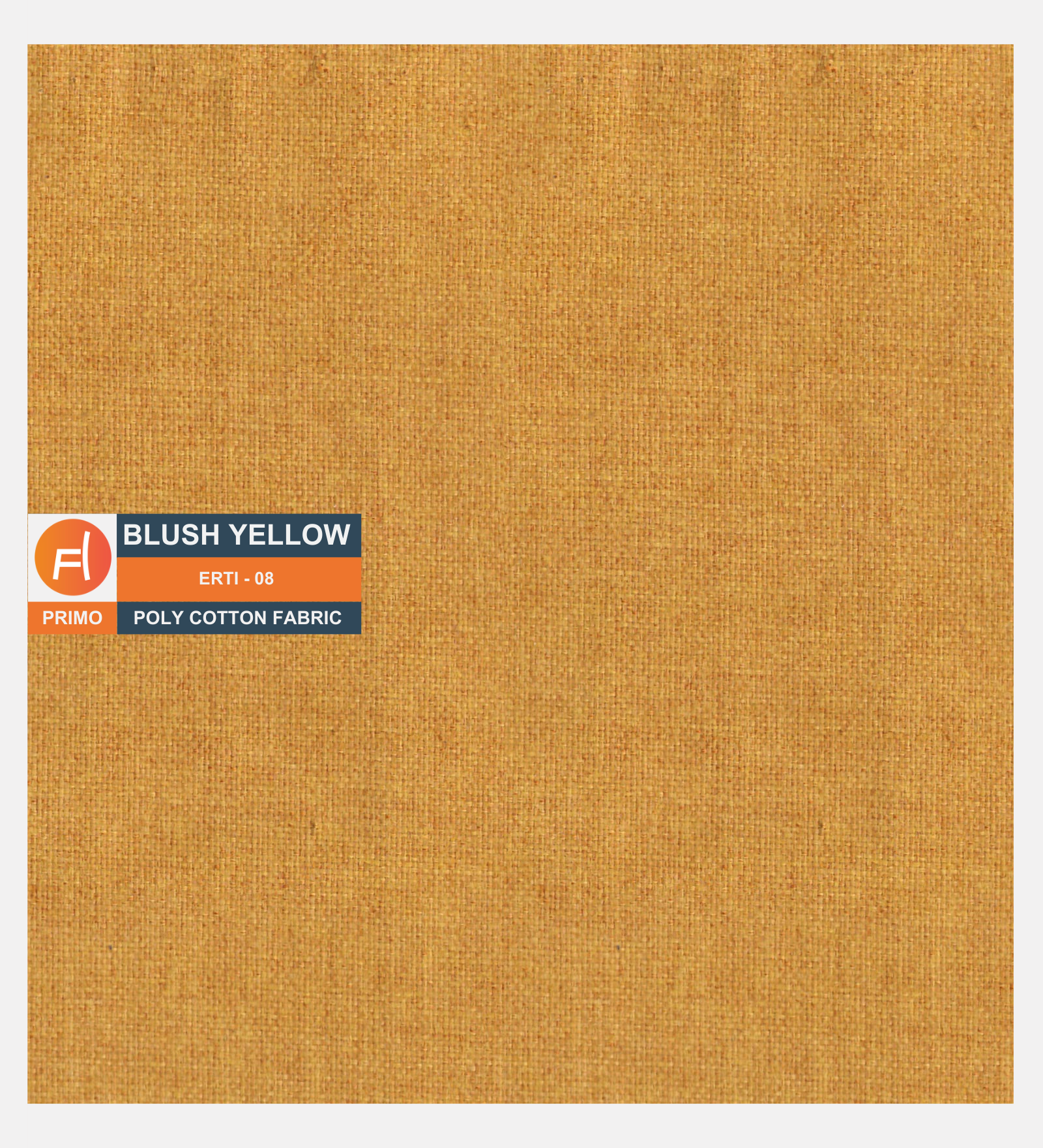 Primo Poly Cotton Fabric Blush Yellow Colour