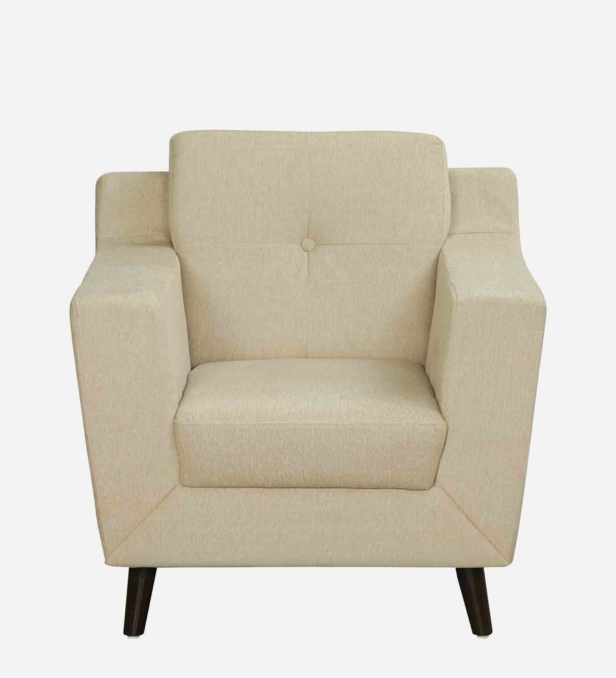 Barmoda Fabric 1 Seater Sofa In Ivory Cream Colour - Febonic Living