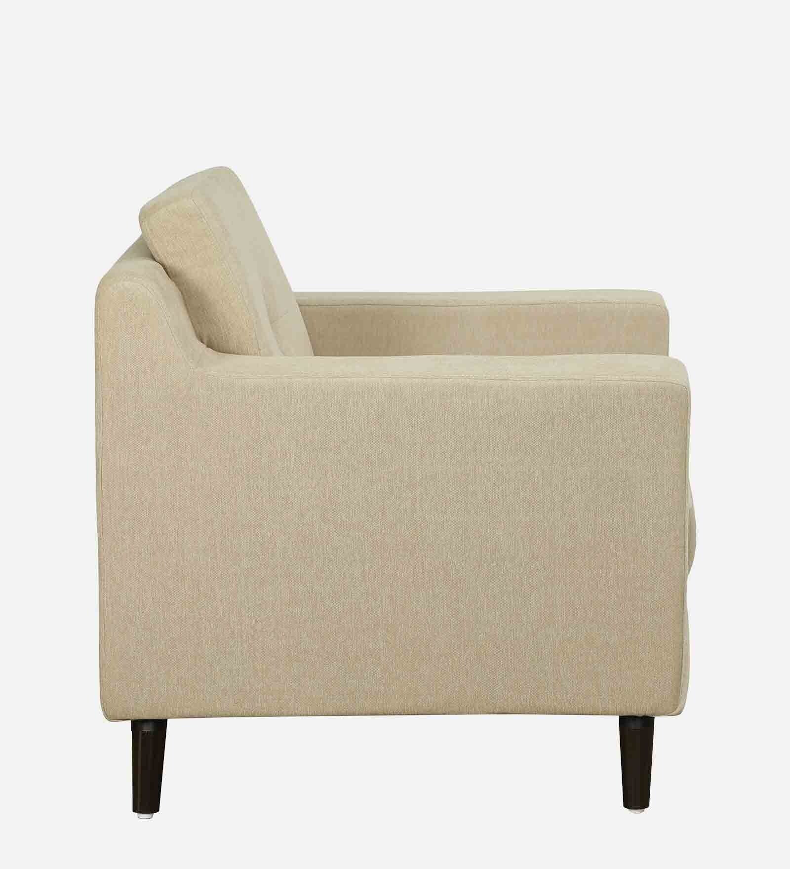 Barmoda Fabric 1 Seater Sofa In Ivory Cream Colour