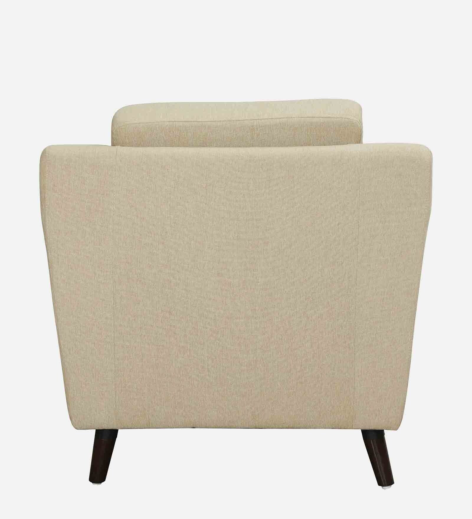 Barmoda Fabric 1 Seater Sofa In Ivory Cream Colour
