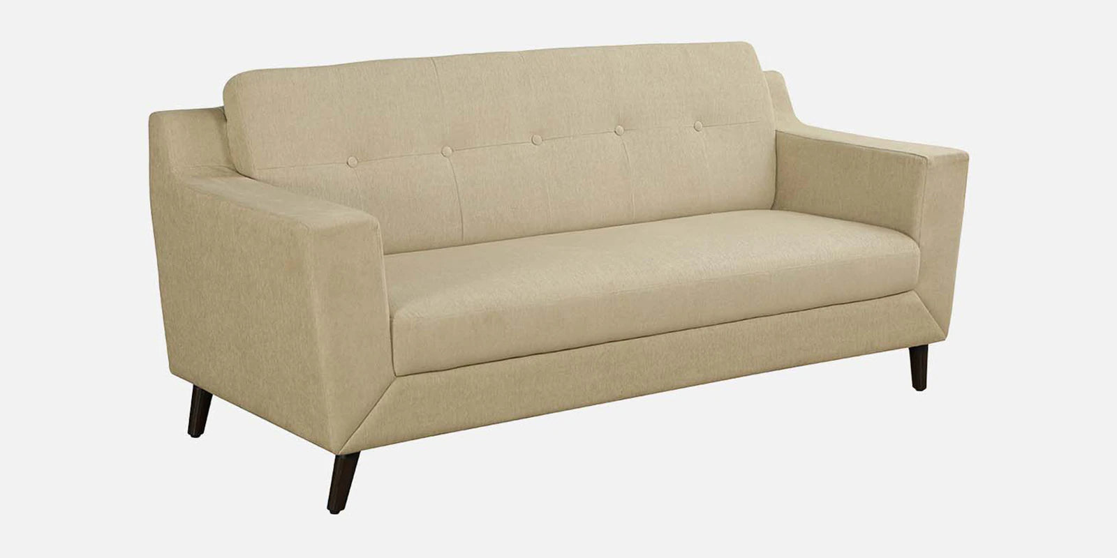 Barmoda Fabric 3 Seater Sofa In Ivory Cream Colour