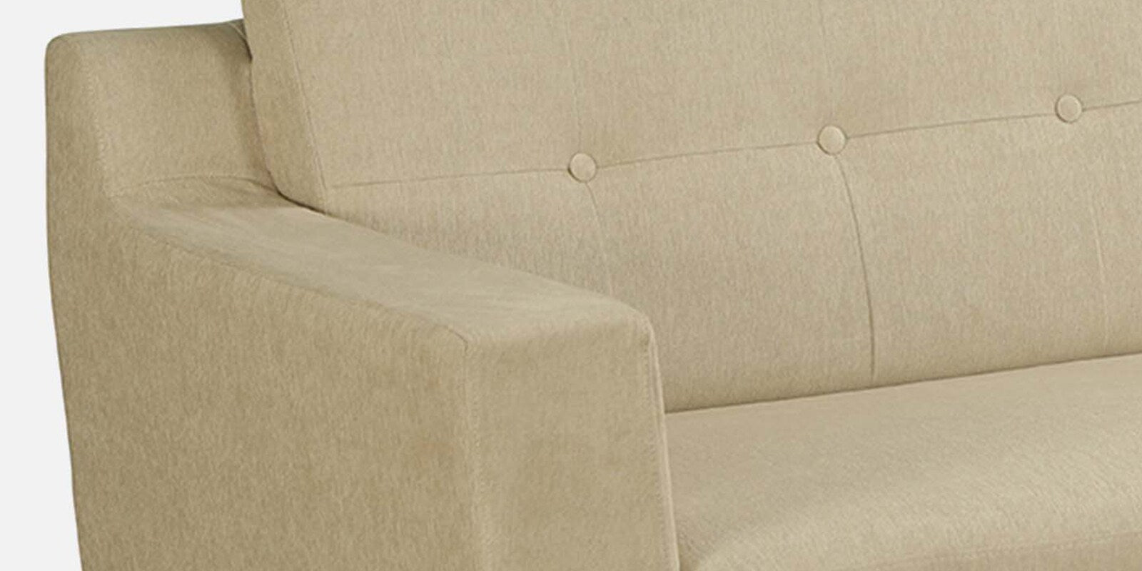 Barmoda Fabric 3 Seater Sofa In Ivory Cream Colour