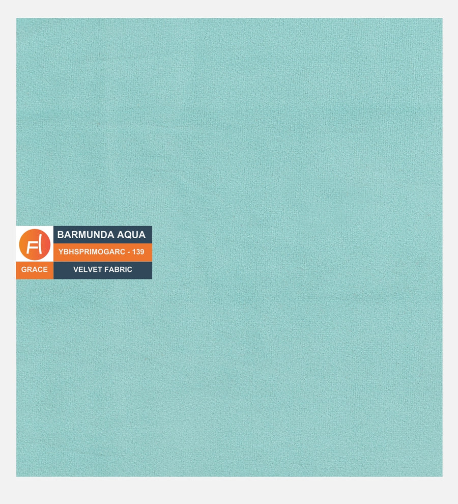 Maro Velvet Upholstered King Size Bed In Barmunda Aqua Colour - Febonic Living