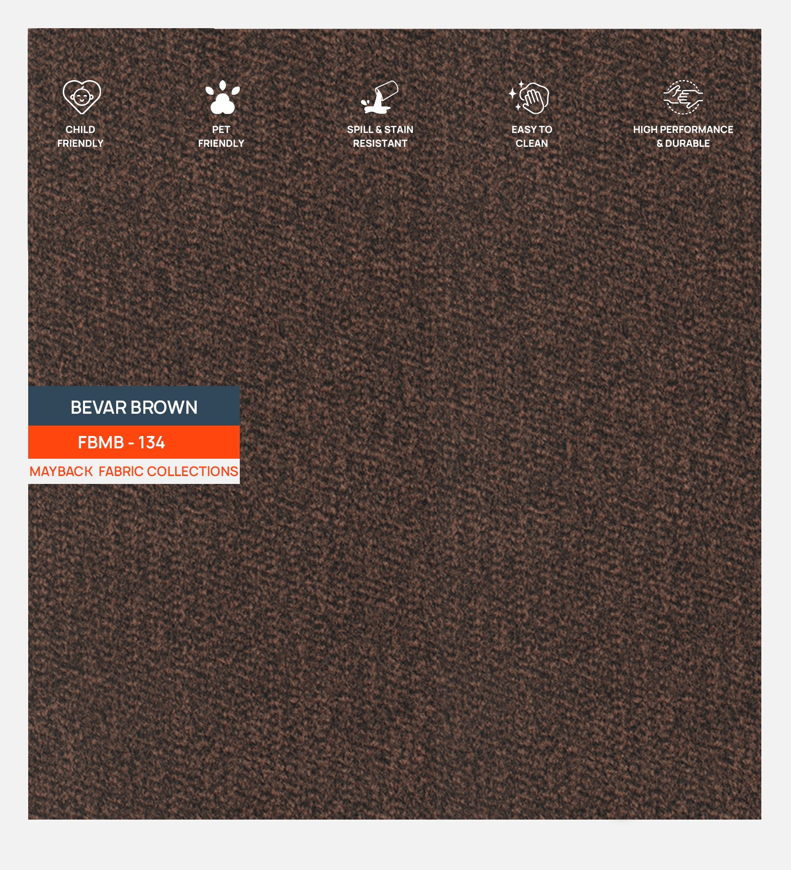 Oven Suede Fabric Beaver Brown 134 Code