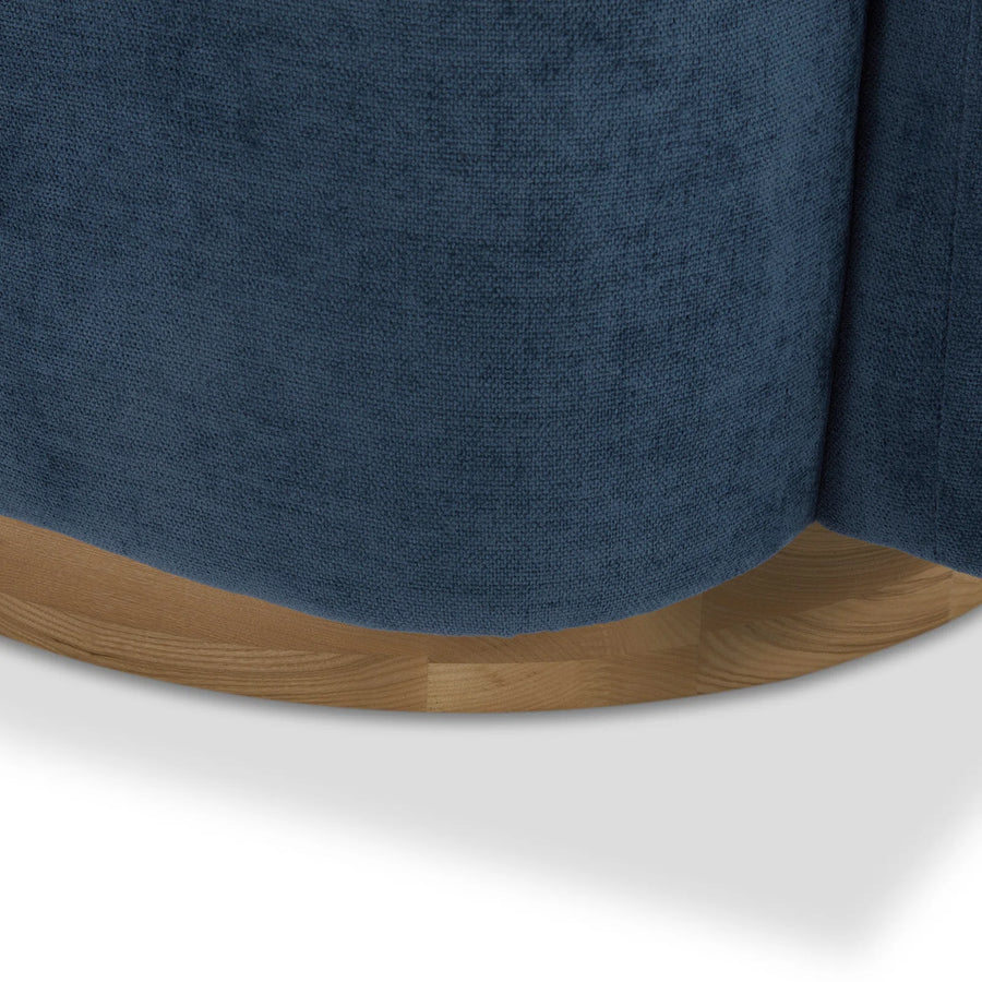 Plint Fabric Swivel Chair In Light Blue Colour - Febonic Living