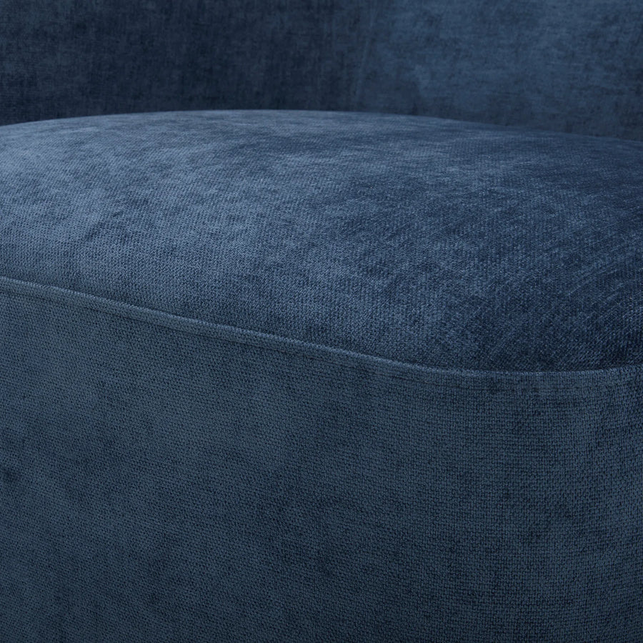 Plint Fabric Swivel Chair In Light Blue Colour - Febonic Living