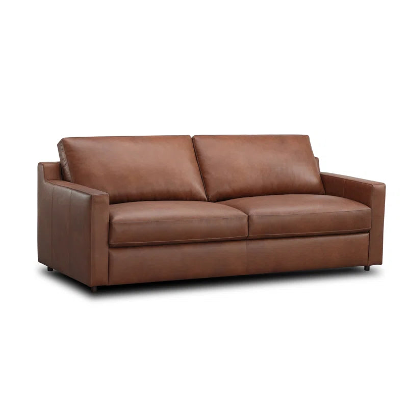 Belgrade Leatherette 3 Seater Sofa In Clay Brown Colour