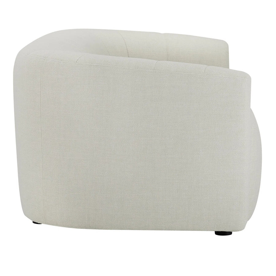 Jaxon Fabric 3 Seater Sofa In Ivory Cream Grey Colour - Febonic Living
