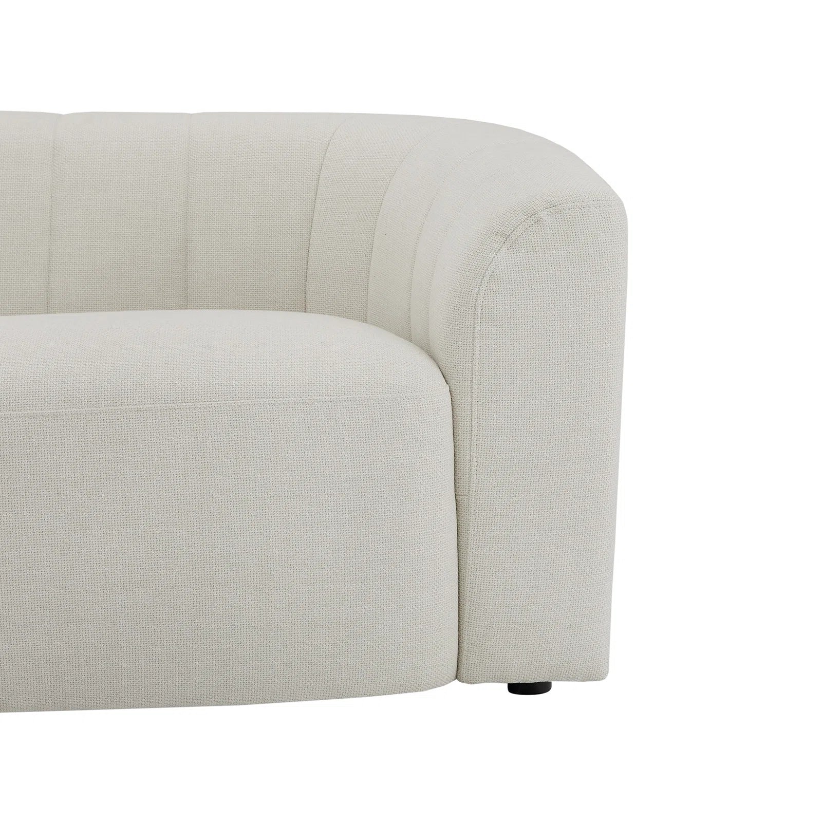 Jaxon Fabric 3 Seater Sofa In Ivory Cream Grey Colour