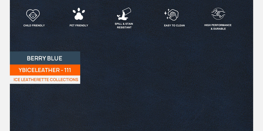 Sterio Leatherette 3 Seater Sofa In Berry Blue Colour - Febonic Living