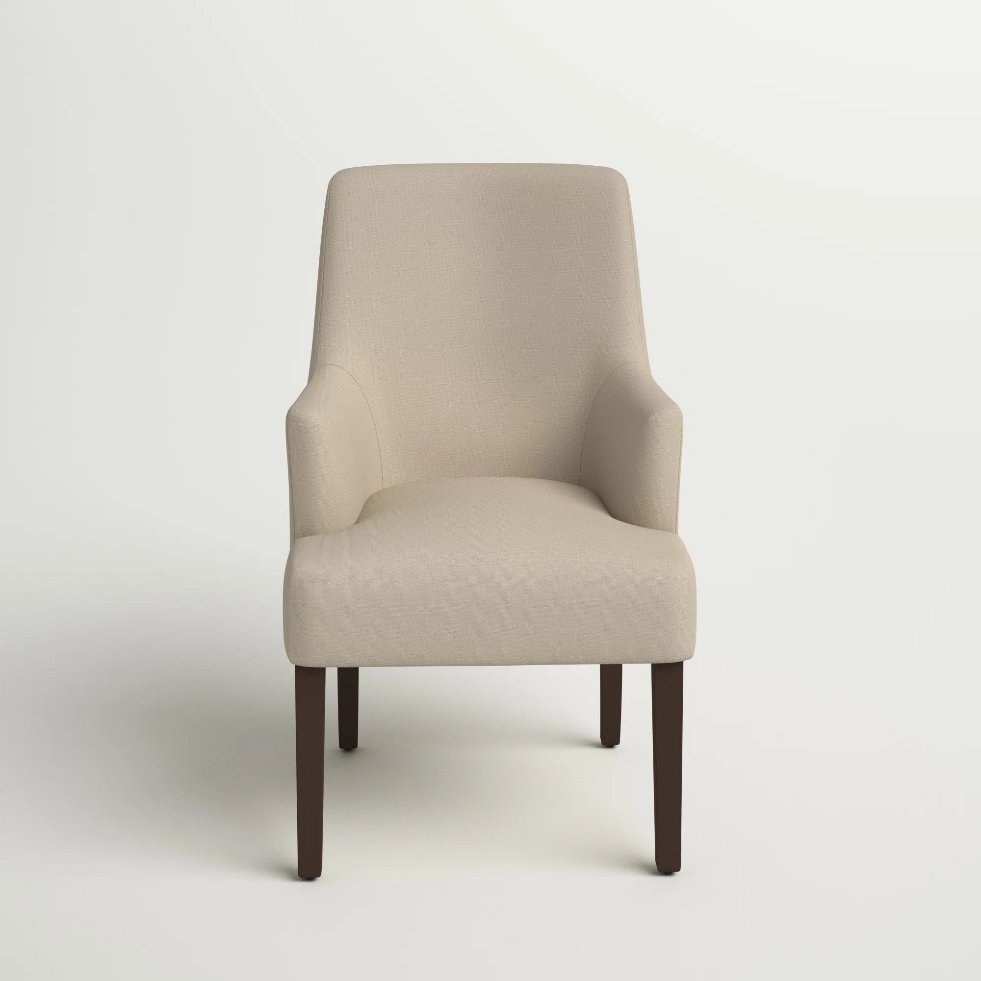 Bhava Water Proof Velvet Dining Chair In Cashew Cream Colour