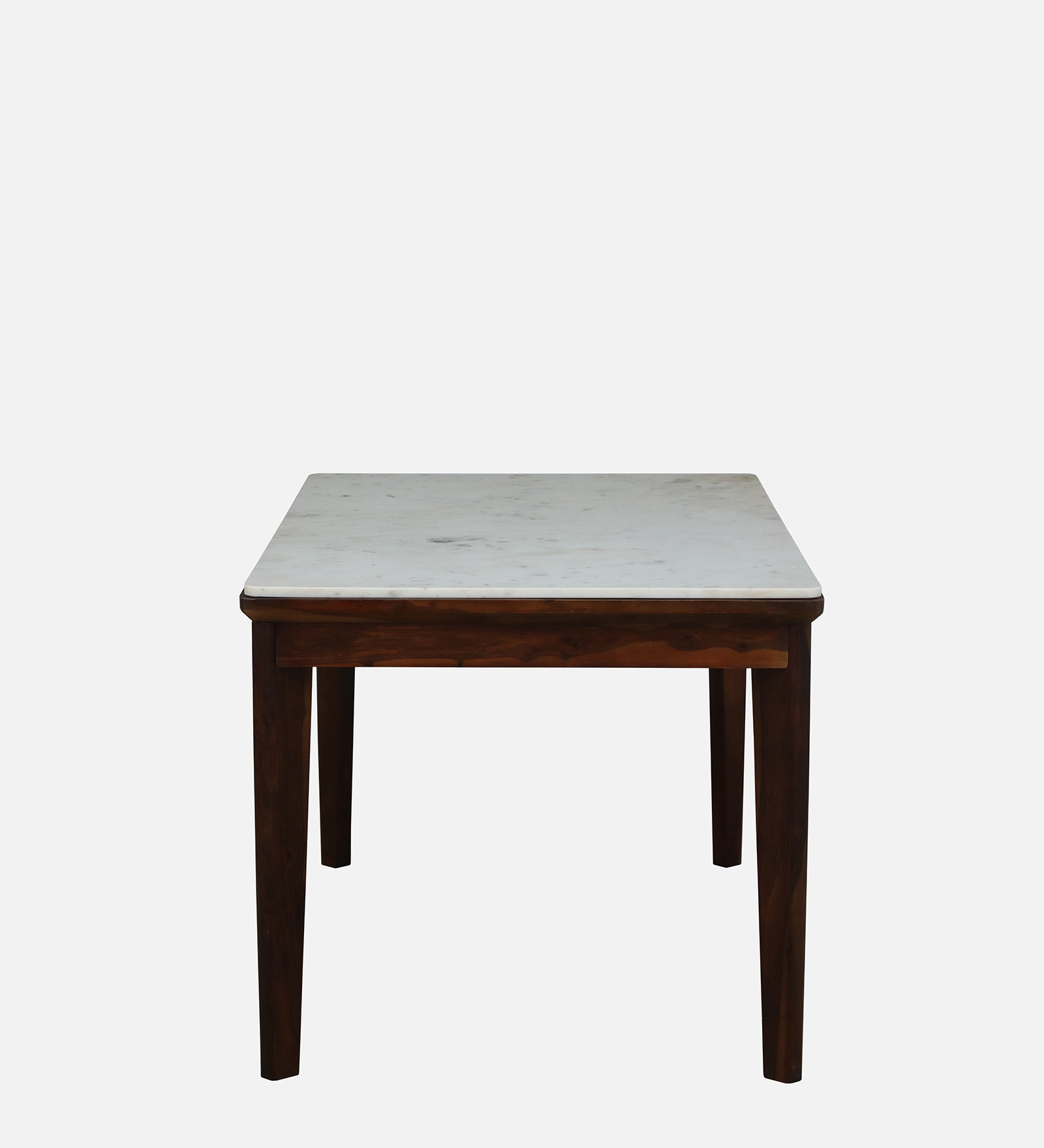 Tanu Sheesham Wood 4 Seater Dining Set In Provincial Teak Finish With Marble Top - Febonic Living