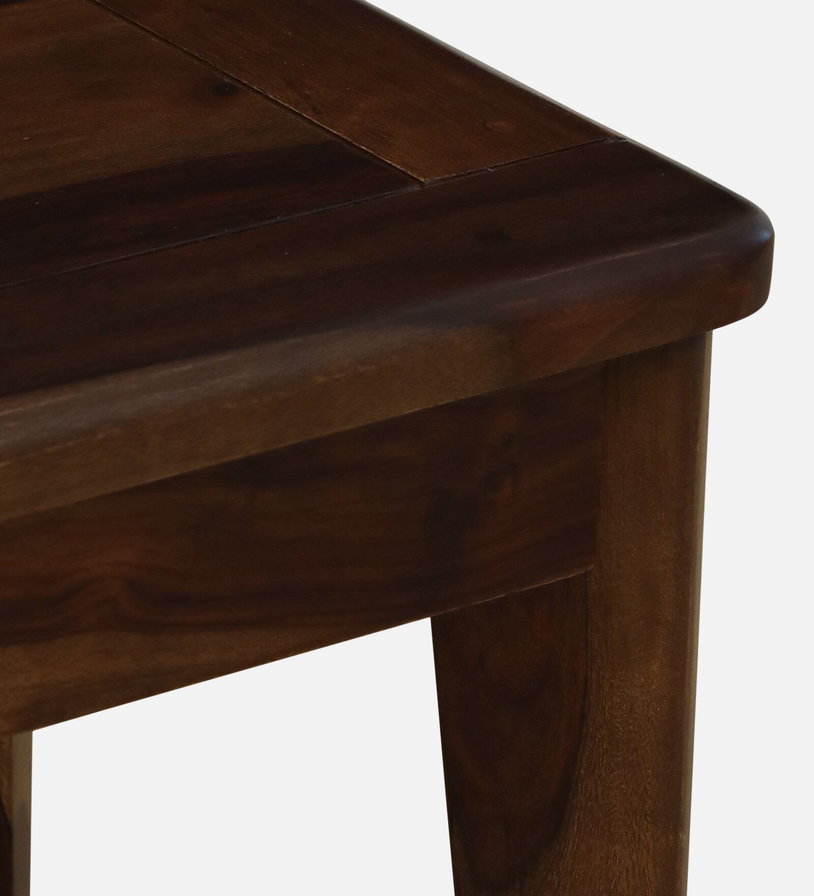 Tanu Sheesham Wood 6 Seater Dining Set In Provincial Teak Finish With Marble Top & Bench - Febonic Living