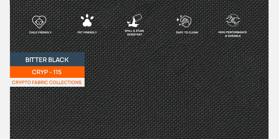 Marsela Fabric 3 Seater Sofa In Bitter Black Colour - Febonic Living