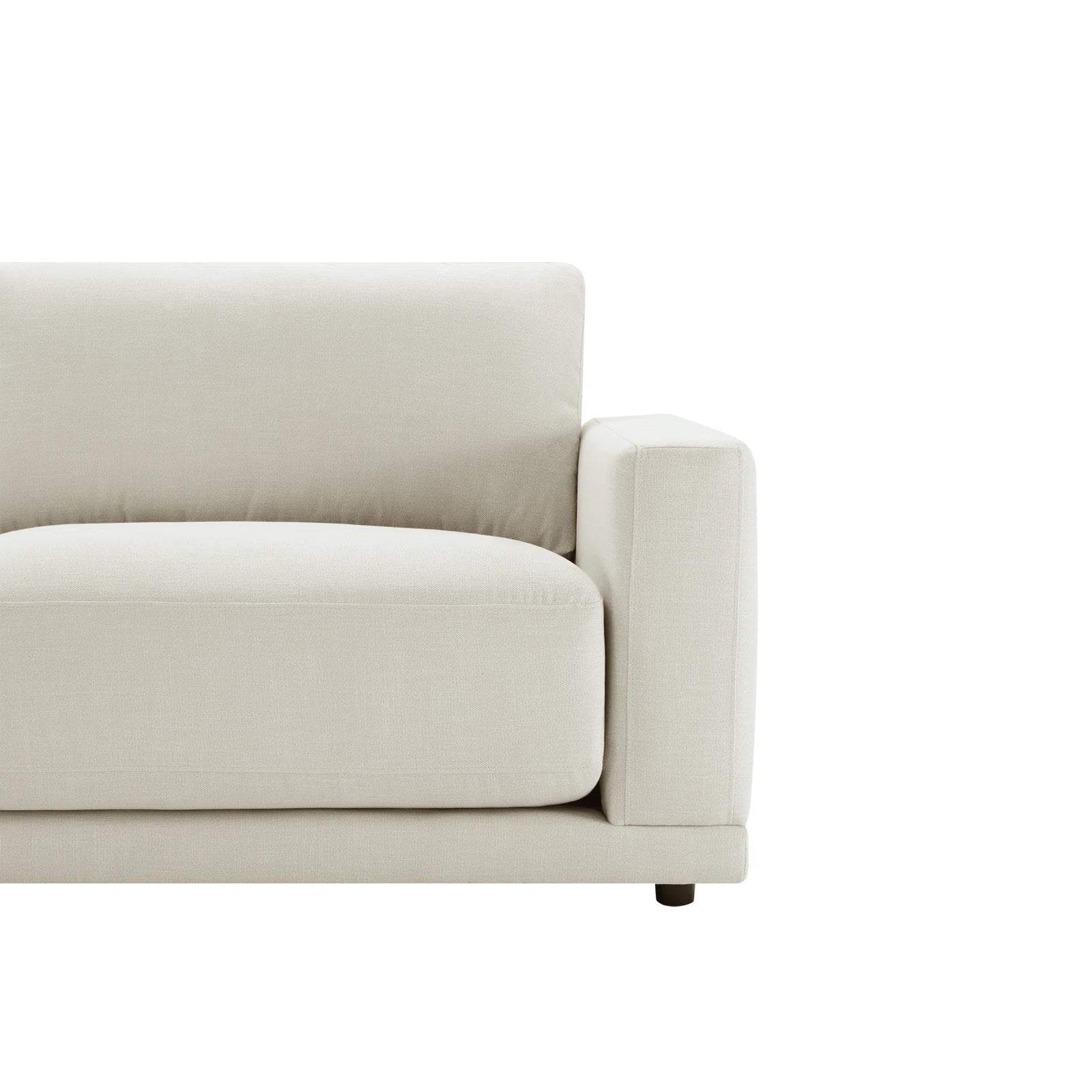 Esha Fabric 3 Seater Sofa In Ivory Cream Colour