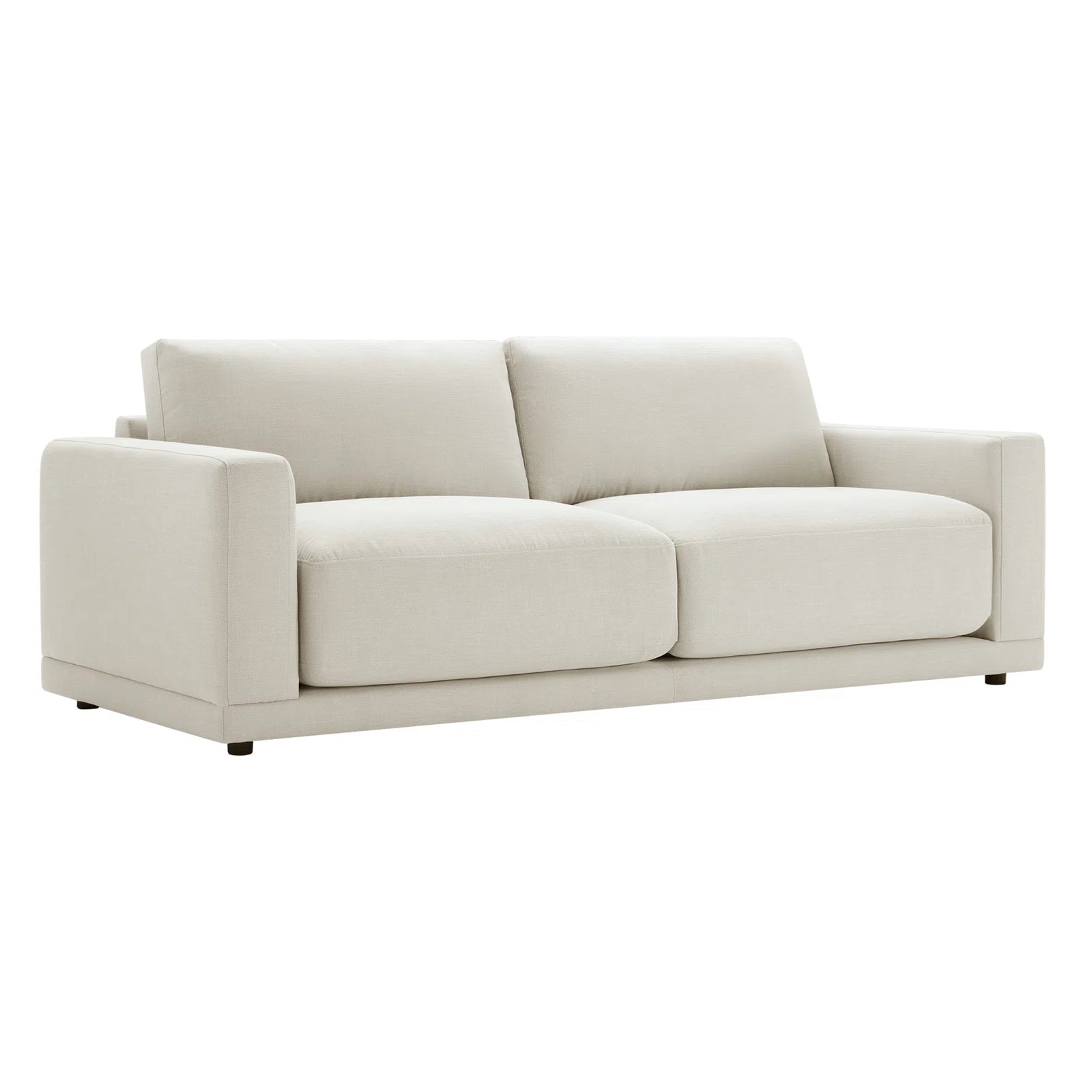 Esha Fabric 3 Seater Sofa In Ivory Cream Colour