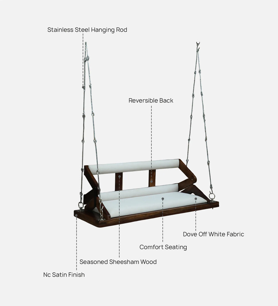 Bliza Sheesham Wood Swing In Provincial Teak Finish