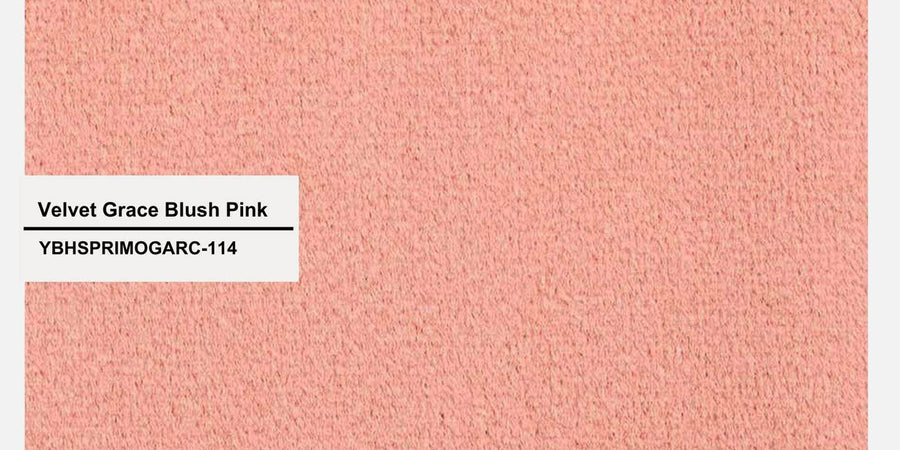 Bufa Velvet Rhs Sectional Sofa In Blush Pink Colour With Ottoman - Febonic Living