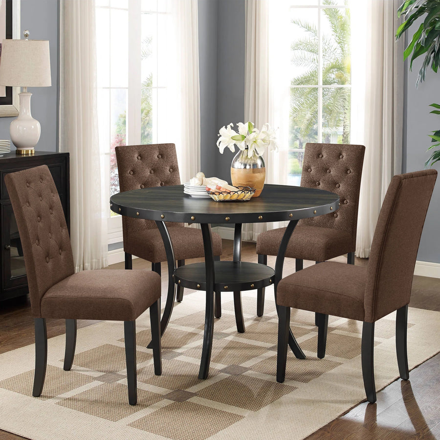 Bora Fabric Dining Chair In Ember Brown Colour Set Of 2 - Febonic Living