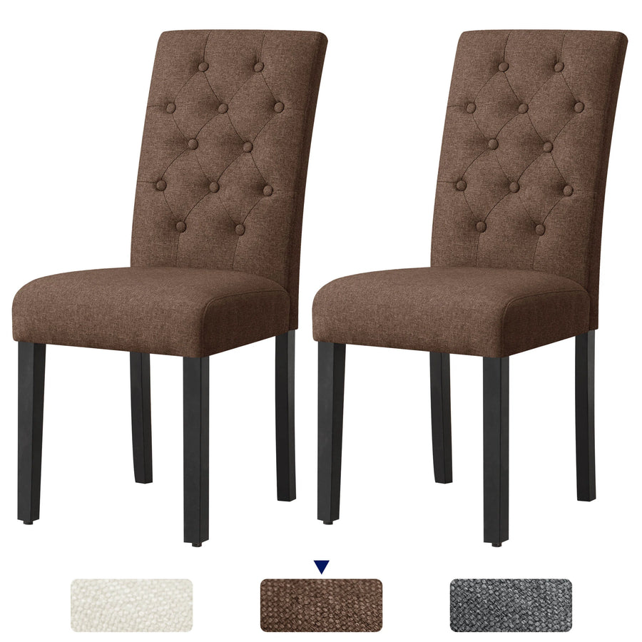 Bora Fabric Dining Chair In Ember Brown Colour Set Of 2 - Febonic Living