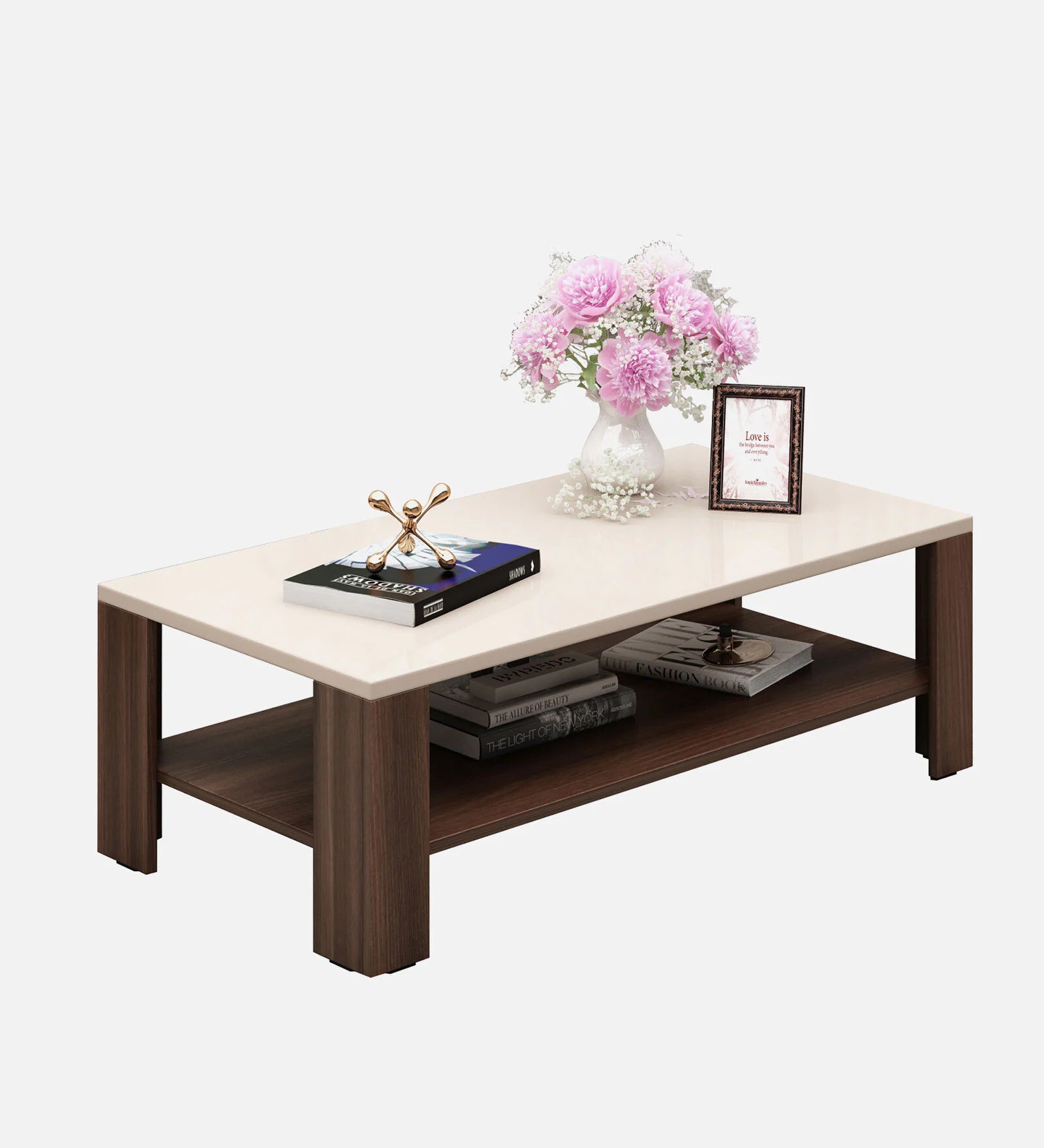 Bovi Wood Coffee Table in Dark Acacia Finish