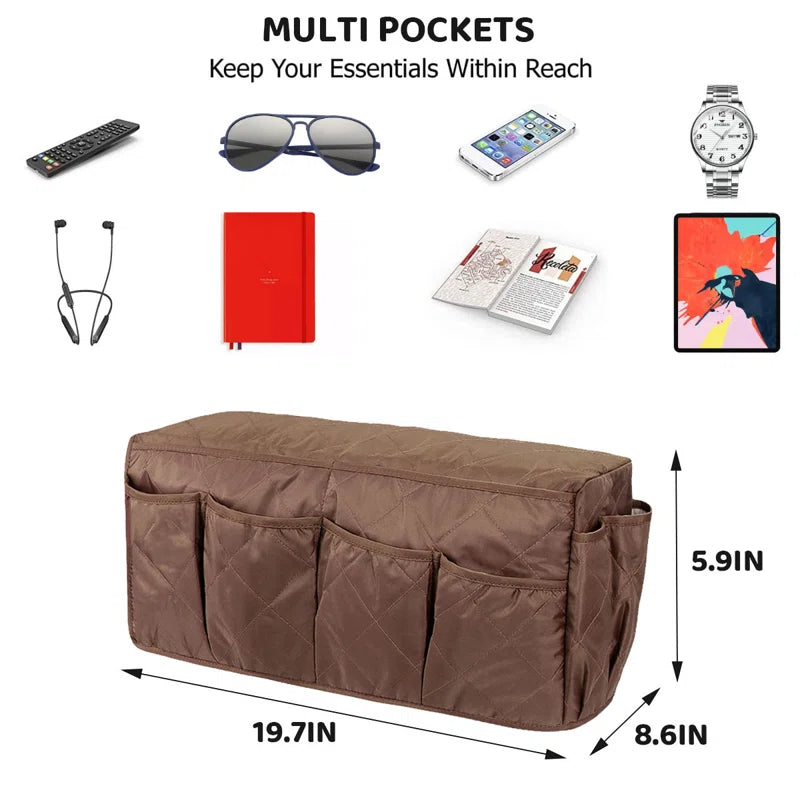 Pappu Velvet Quilted Box Slip Cover In Brown Colour - Febonic Living