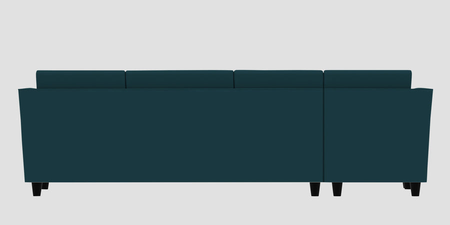 Bristo Velvet Lhs Sectional Sofa 3 Lounger In Arabian Green Colour - Febonic Living