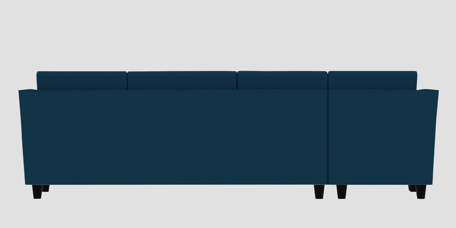 Bristo Velvet LHS Sectional Sofa (3+Lounger) In Azure Blue Colour - Febonic Living
