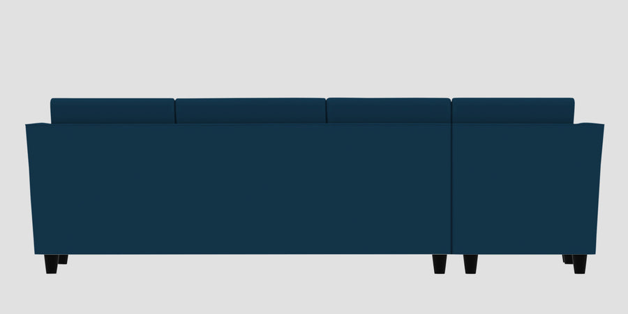 Bristo Velvet Lhs Sectional Sofa 3 Lounger In Azure Blue Colour - Febonic Living