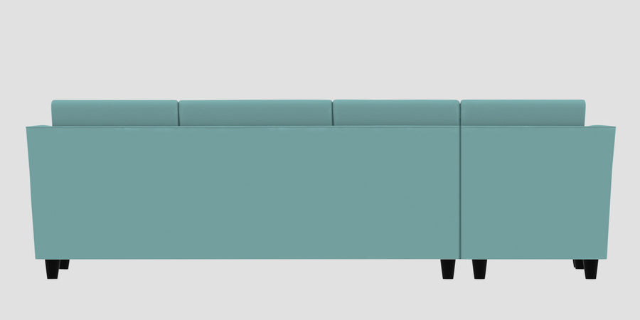Bristo Velvet Lhs Sectional Sofa 3 Lounger In Barmunda Aqua Colour - Febonic Living