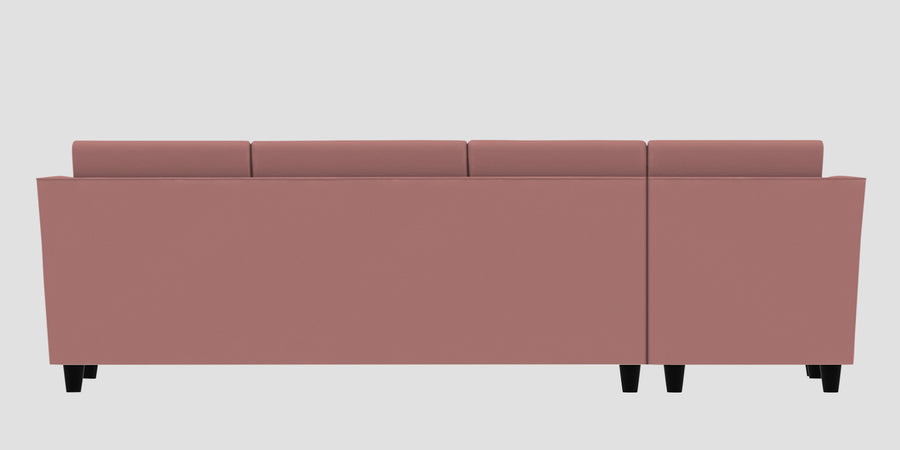 Bristo Velvet Lhs Sectional Sofa 3 Lounger In Blush Pink Colour - Febonic Living