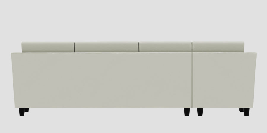Bristo Velvet Lhs Sectional Sofa 3 Lounger In Bone Grey Colour - Febonic Living